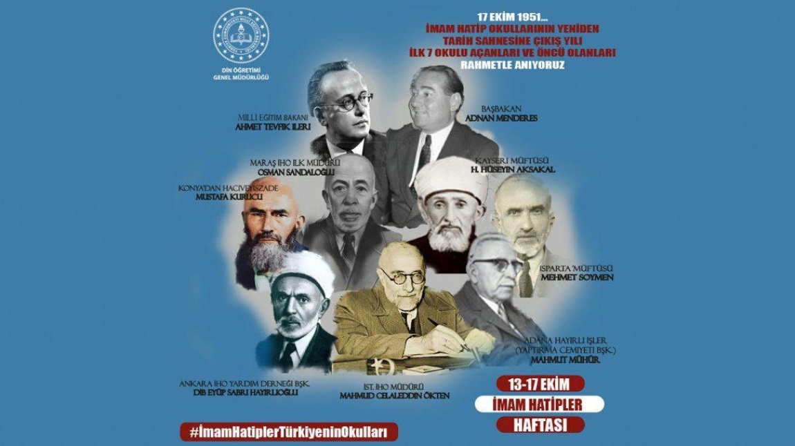 İmamhatipler Haftası 13-17 Ekim